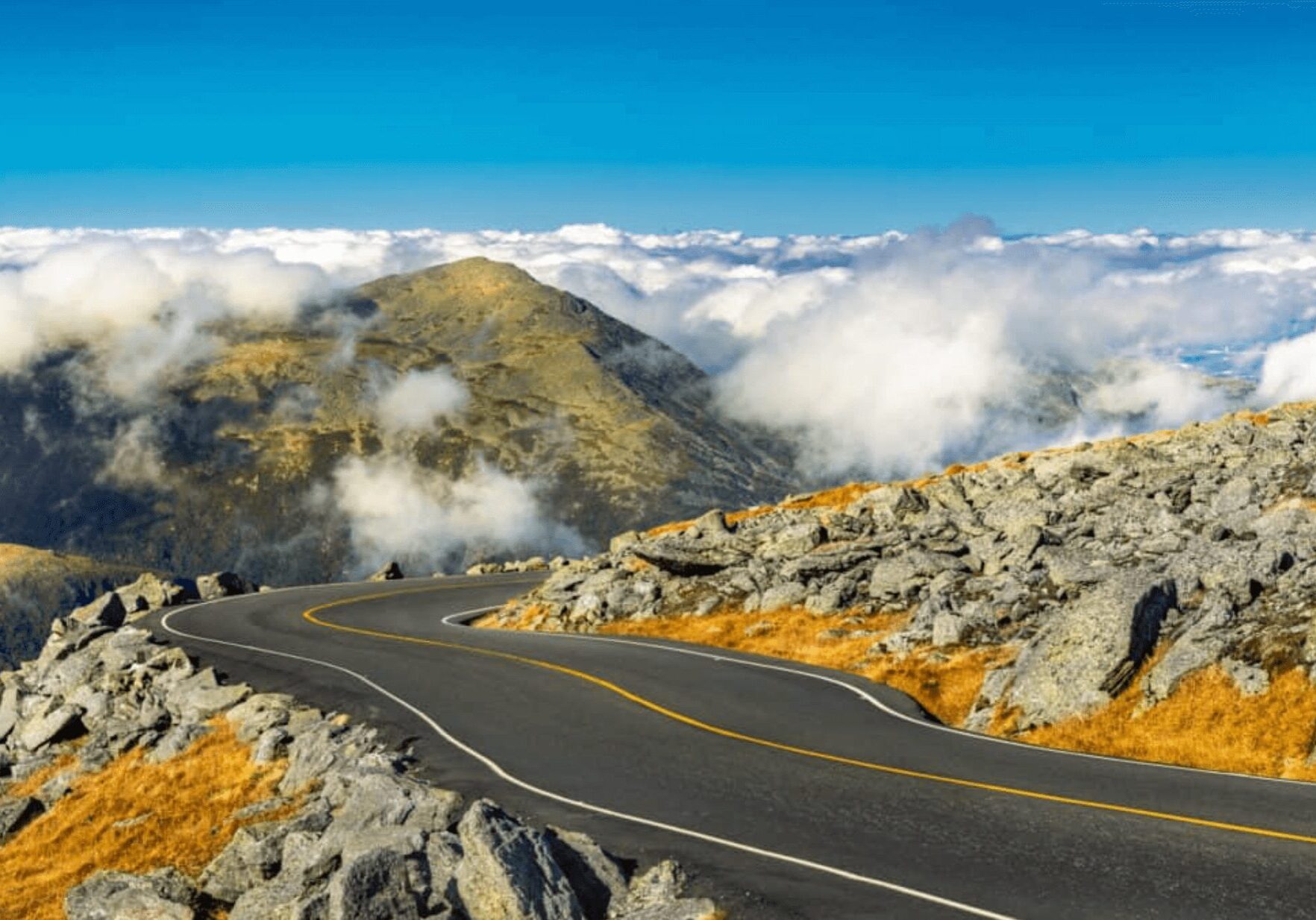 A road going through the middle of a mountain